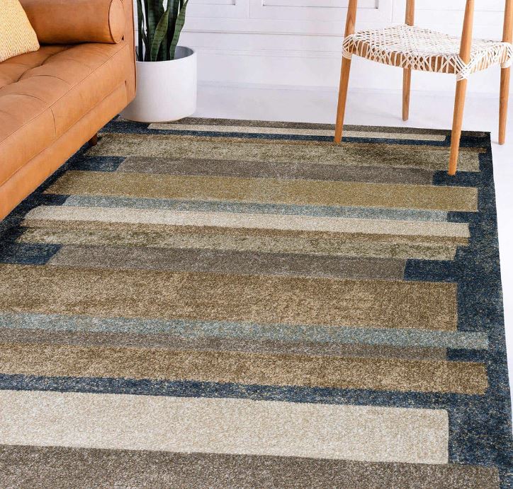 Carmona Rug Color Blocks Denim 5'1" X 7'5"