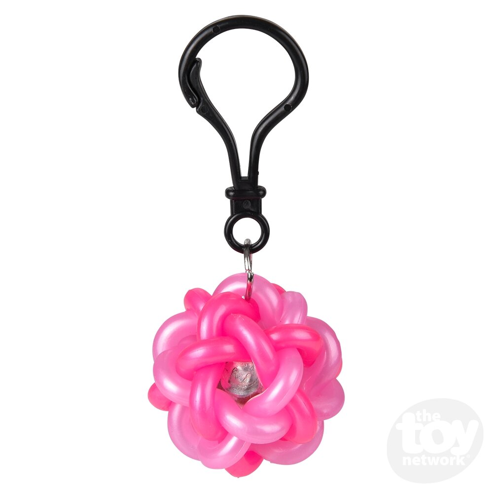 Loop Ball Light Up Backpack Clip Assorted Colors 1.5" (Sold Individually)