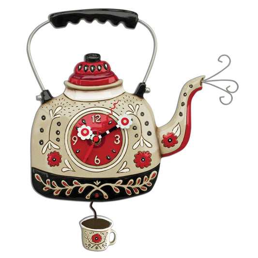 Allen Designs – Wall Clock - Kettle w/ Pendulum