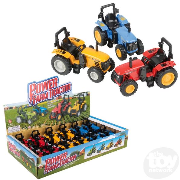 Diecast Pullback Farm Tractor 4"