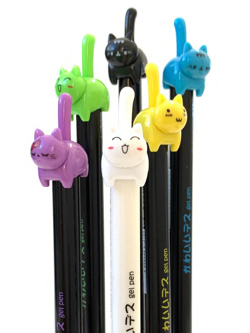 Gel Pen Cat Tail Retractable (Sold Individually)