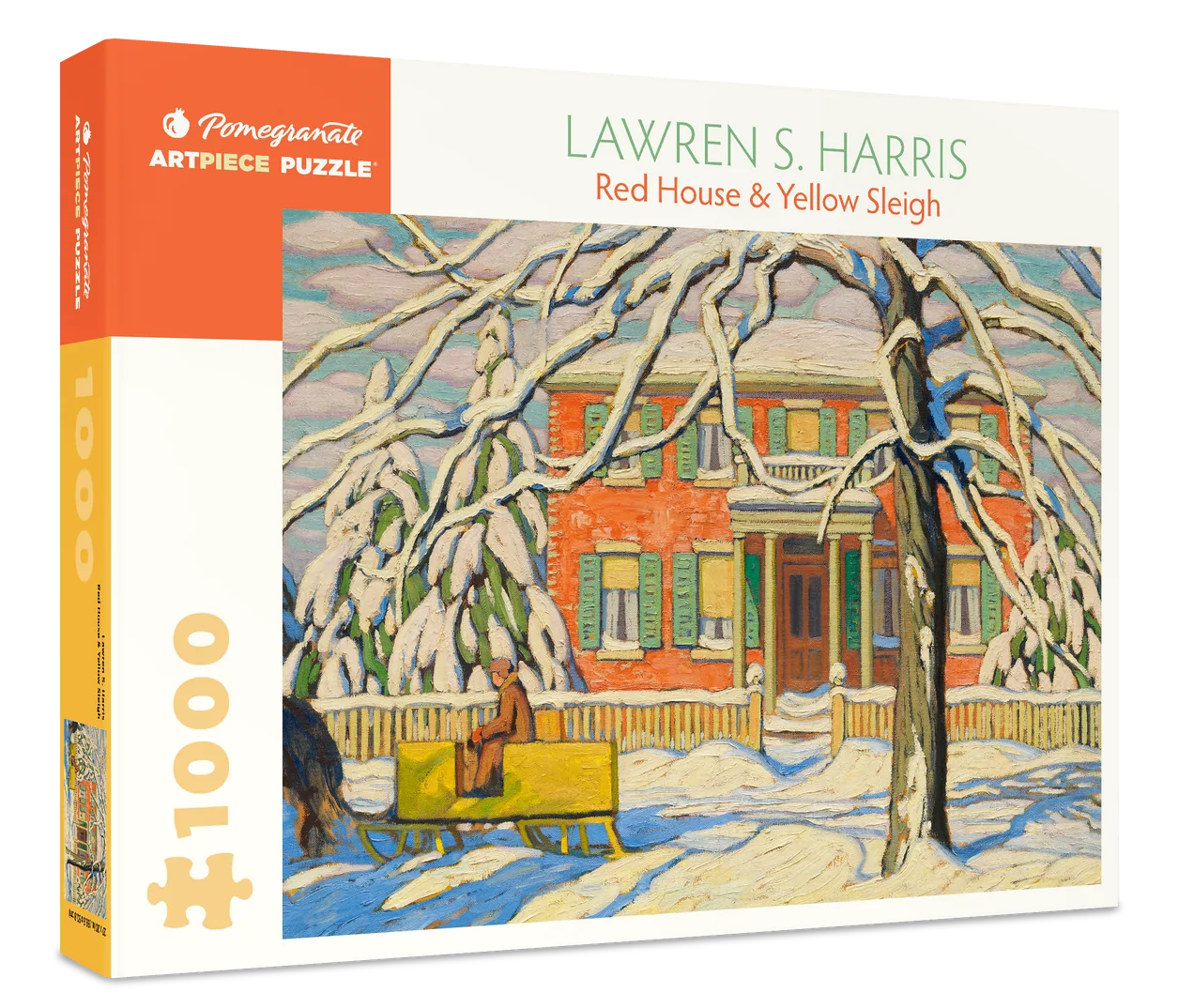 Puzzle 1000 Piece - Lawren S. Harris - Red House Yellow Sleigh