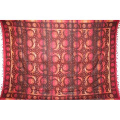 Tapestry Twin Size Overprint Madras Celestial Red