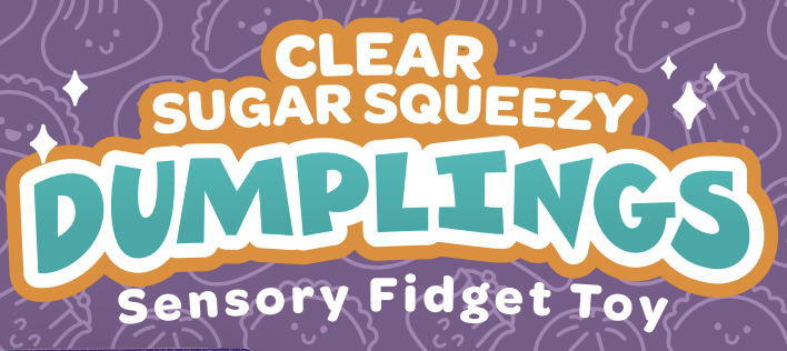 Dumplings Blind Box - Squeezy Sugar - Four Surprise Clear Pastel Colors - 3" (Sold Individually)