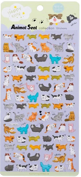 Stickers Kitten Puffy