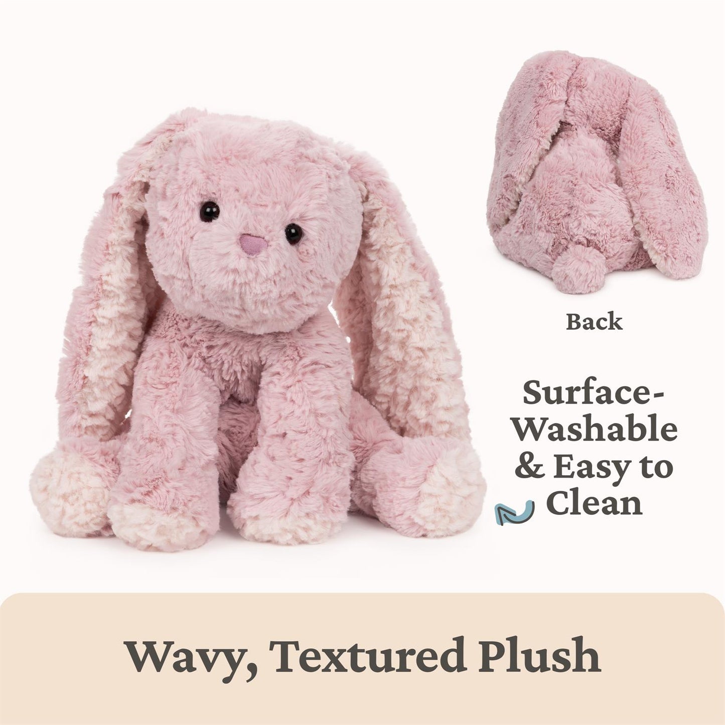 Plush Cozys Bunny Pink 10"
