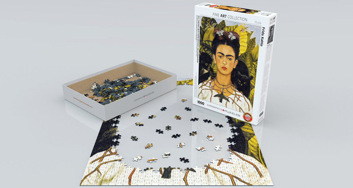 Eurographics Puzzle 1000 Piece - Kahlo - Self Portrait With Thorn Necklace