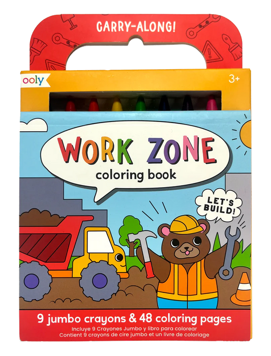 Carry Along! Coloring Book & Crayon Set  Work Zone