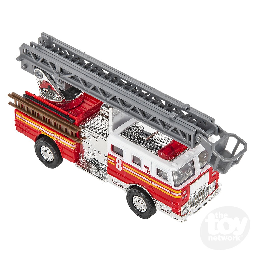 Diecast Pullback Firetruck 5.5" (Sold Individually)