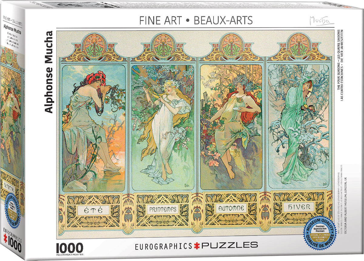 Eurographics Puzzle 1000 Piece - Mucha - Four Seasons