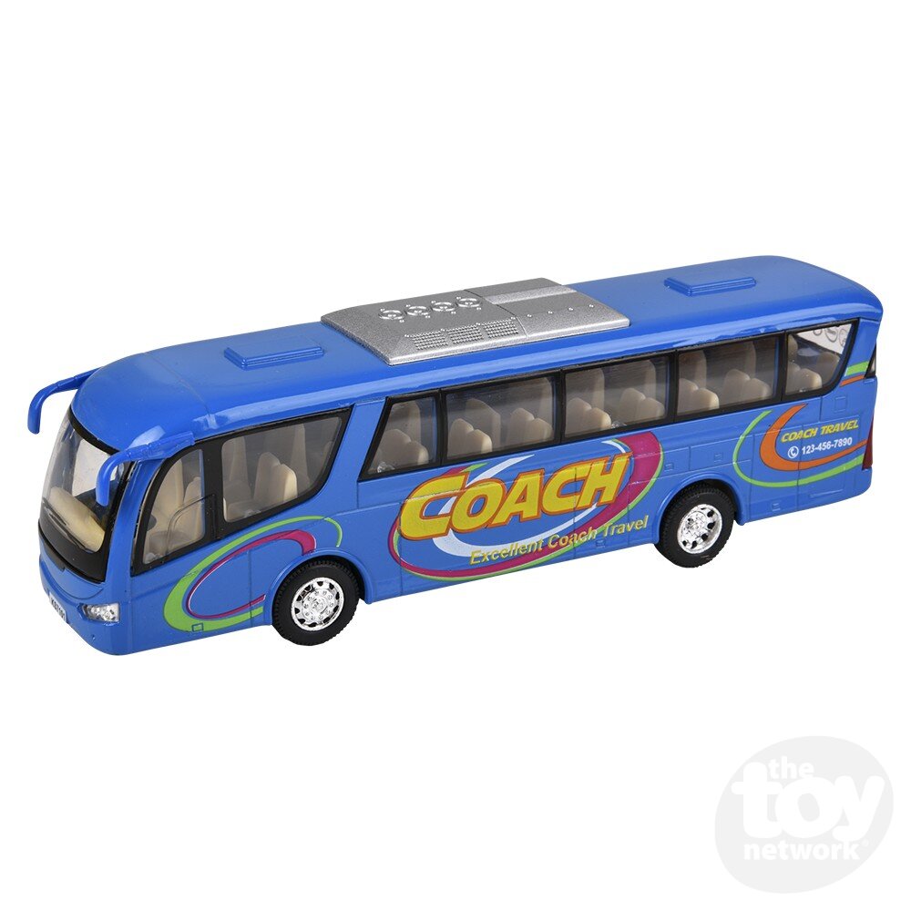 Diecast Pullback - Coach Bus - 7" - Sold Individually