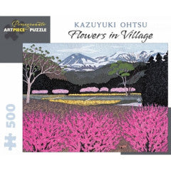Puzzle 500 Piece - Kazuyuki Ohtsu - Flowers In Village
