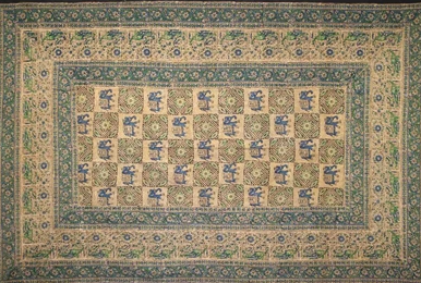 Tapestry Full Size Elephant Batik Green