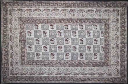 Tapestry Single Size Elephant Batik Gray