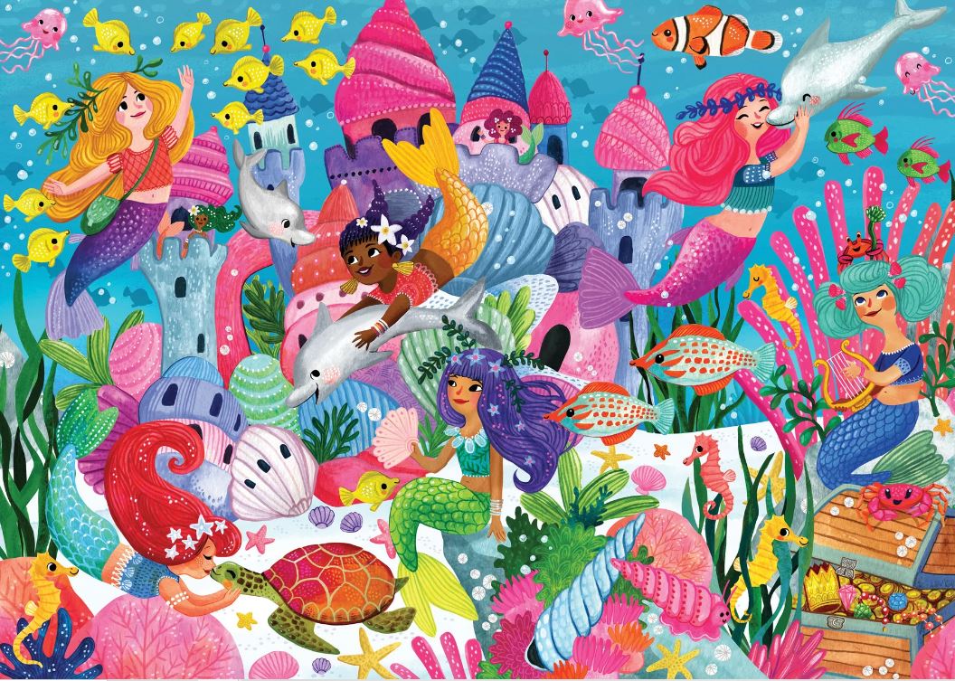 Puzzle Kid's Floor 48 Piece Mermaid Adventure