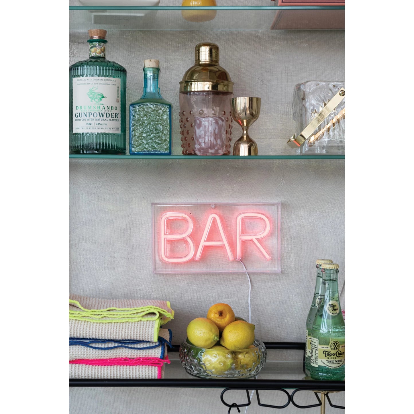 Neon LED Light "Bar" Red 5"h