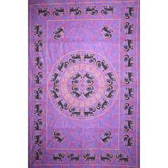 Tapestry Full Size Fancy Elephant Purple