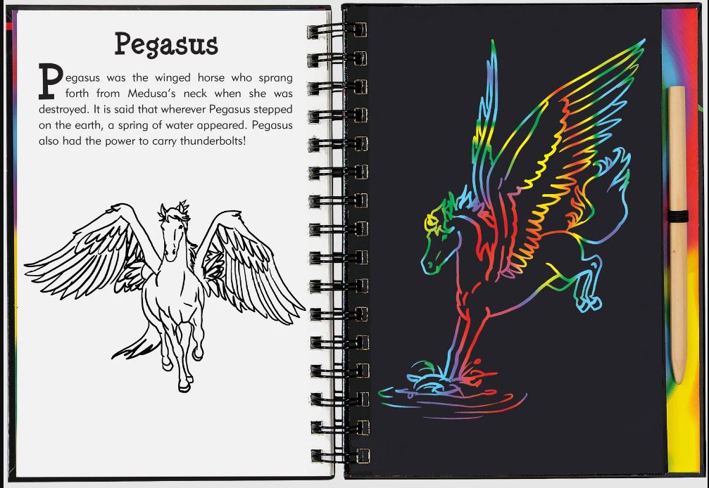 Scratch And Sketch Trace Along Activity Book Dragons And Mythical Creatures