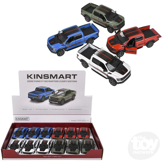 Diecast Pullback 2022 Ford F150 Raptor Livery 5" (Sold Individually)