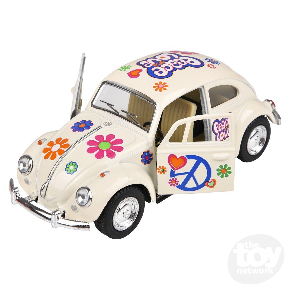 Diecast Pullback - VW Beetle - Flower Power - 5"