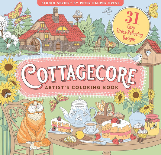 Artist's Adult Coloring Book Cottagecore