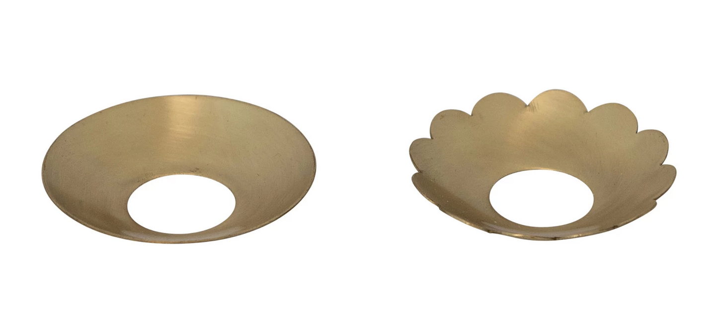 Bobeche Brass 2 Styles (Sold Individually) Fits Standard 7/8"d Candle