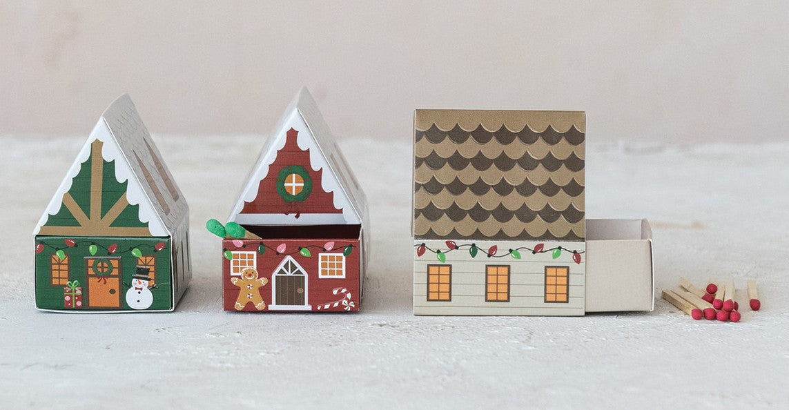 Holiday - Safety Matches in House Shaped Matchbox