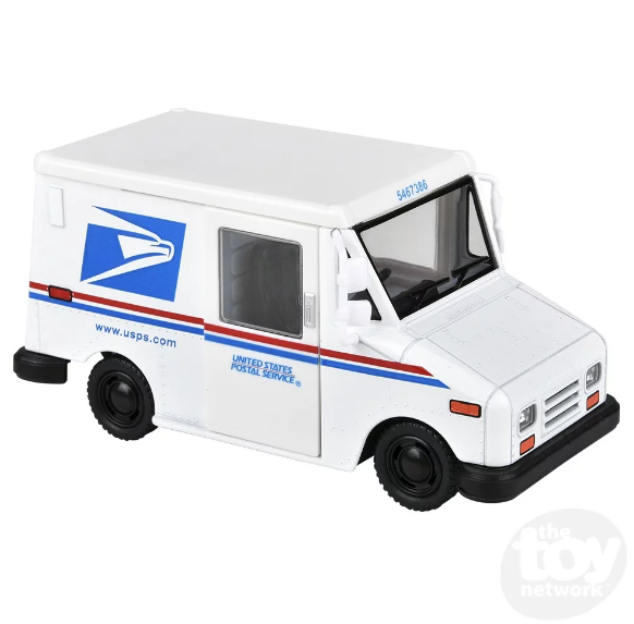 Diecast Pullback - Mail Carrier Truck USPS - 5" - Sold Individually