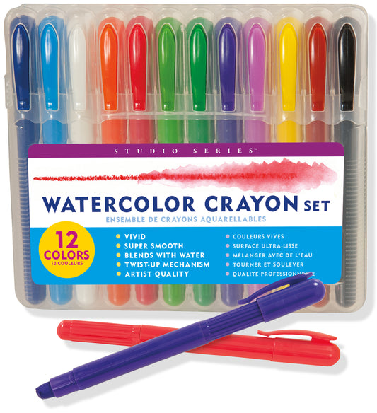 Art Center Watercolor Crayon Set 12 Colors