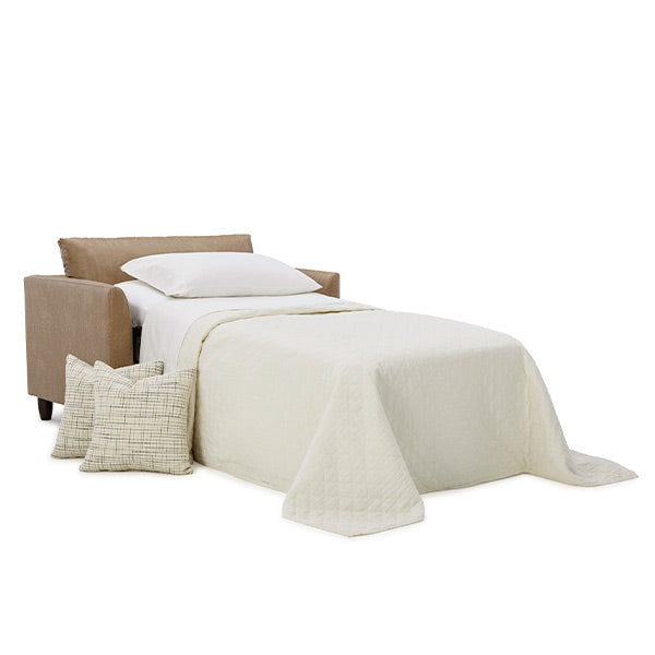 Bayment Sleeper Chair Twin Size Memory Foam Mattress Pepper Dark Walnut Leg