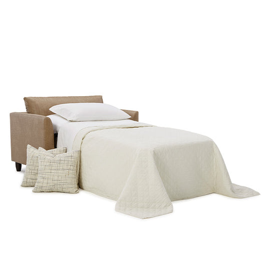 Bayment Sleeper Chair Twin Size Memory Foam Mattress Pepper Dark Walnut Leg