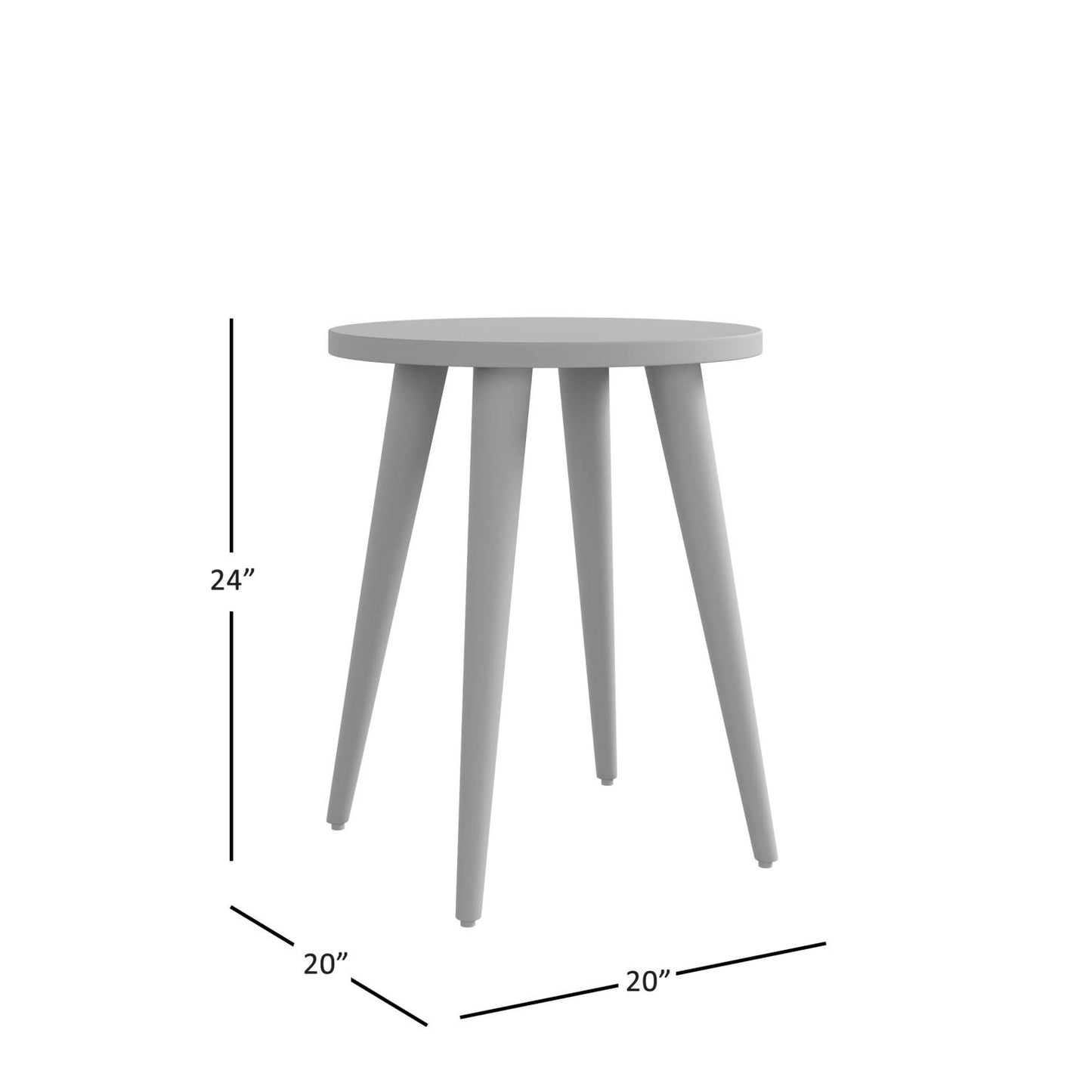 Prelude End Table Round Suede