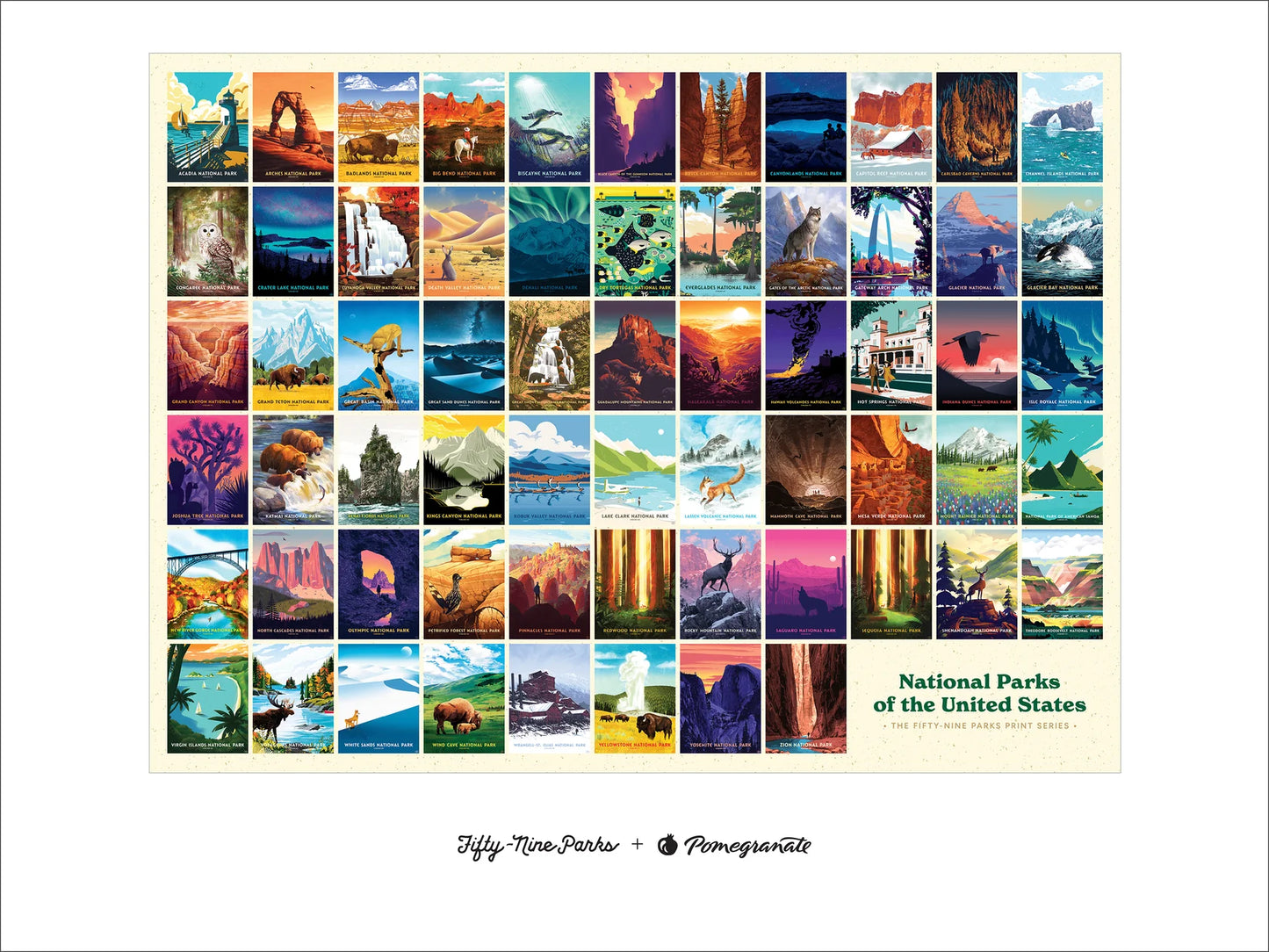 Puzzle 1000 Piece - Various Artists - National Parks