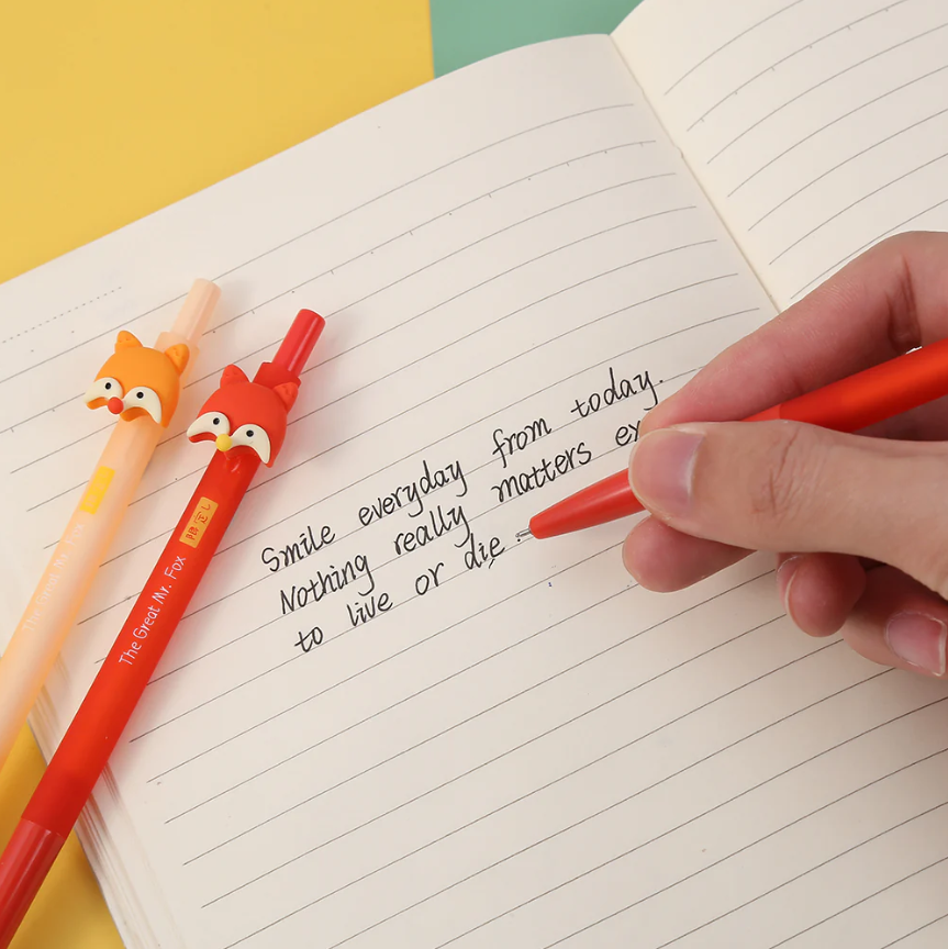 Gel Pen Fox Retractable (Sold Individually)
