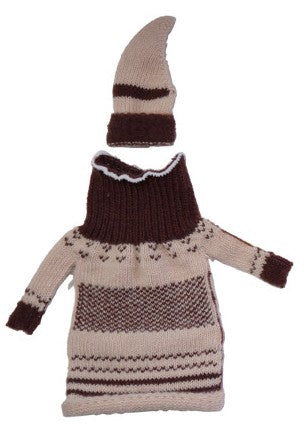 Bottle Topper Knit Fabric Hat & Sweater Set