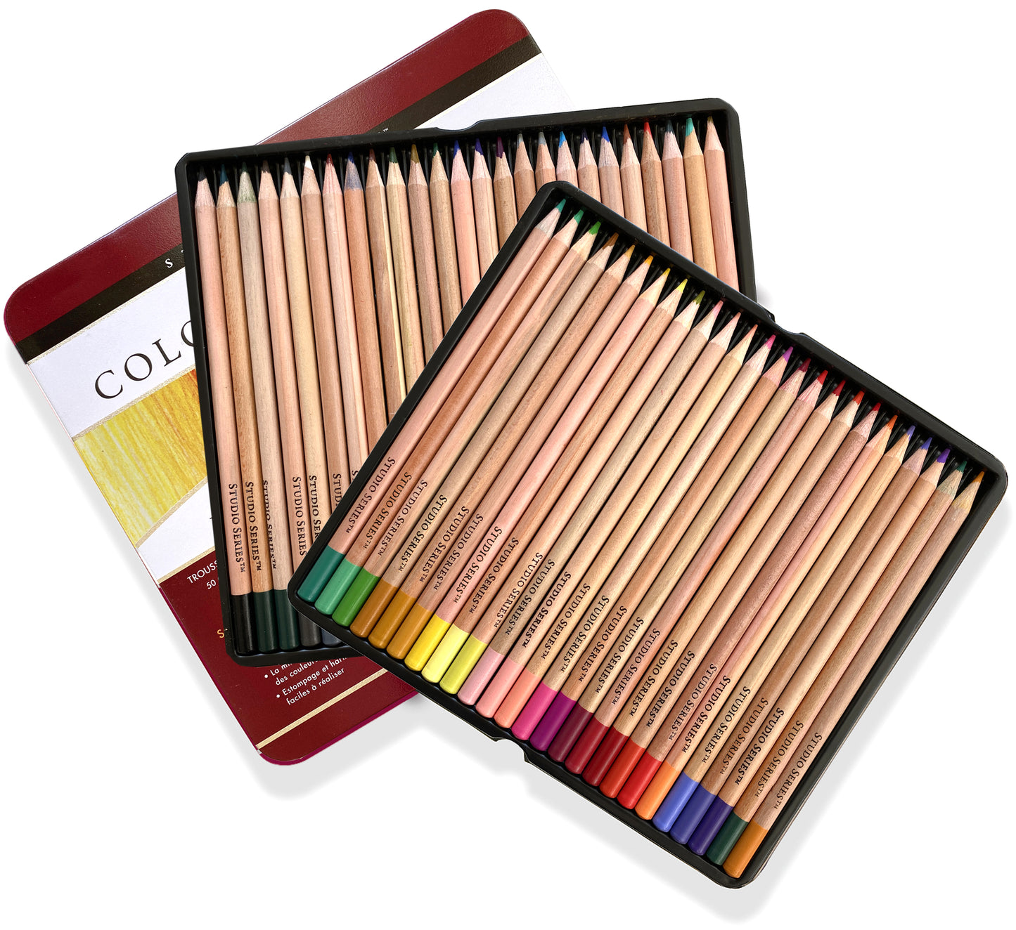 Art Center Colored Pencil Set 50 Piece in Storage Tin