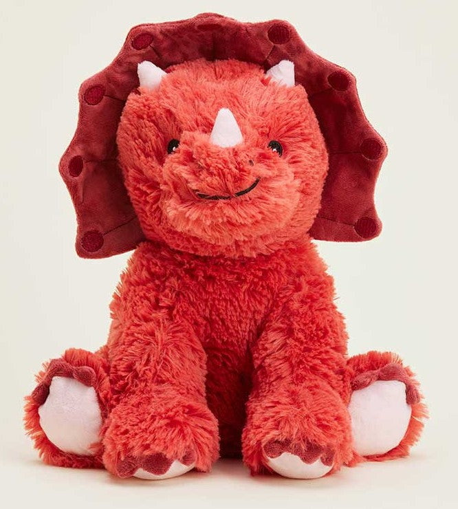 Warmies Dino Triceratops Coral Red