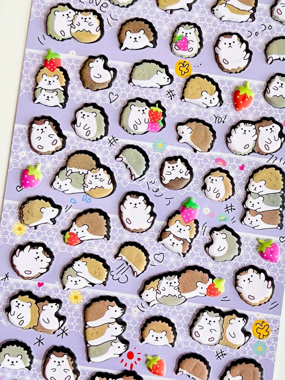 Stickers Puffy Hedgehog