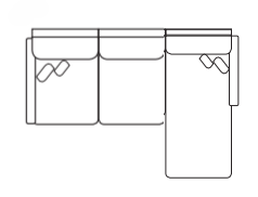 Trafton Sectional Chofa Configuration Rust Leather LS (LAF) + CH (RAF)