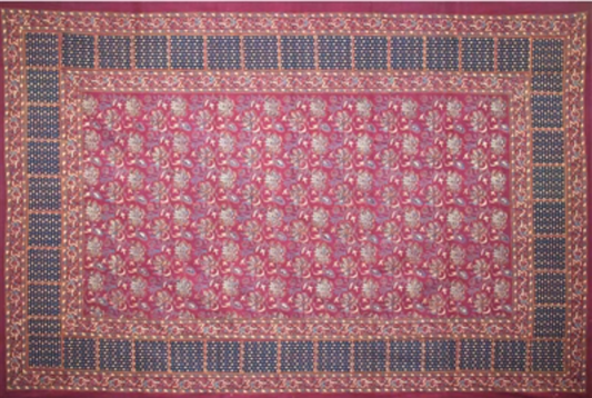 Tapestry Twin Size Floral Pastel Napthol Red