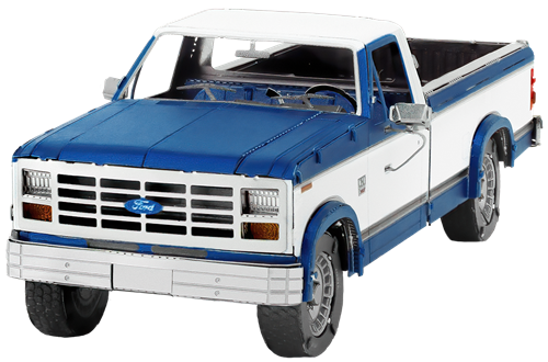 Metal Model Kit Vehicle Truck Ford F150 1982 Blue