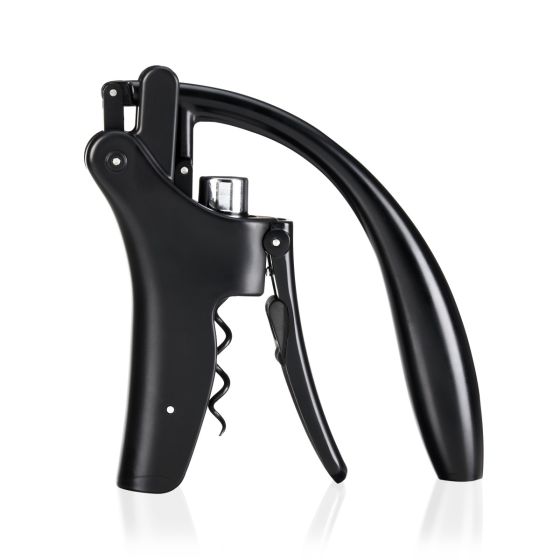 Wine Bottle Opener - Black Lever Corkscrew by True