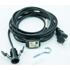 Cord Kit Candelabra Socket With Switch  E12 Base 11ft For Star Lanterns Black Cord