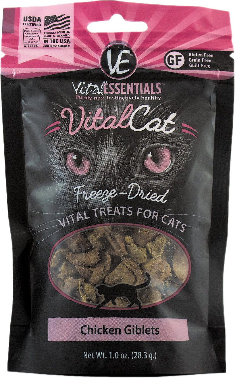 Cat Treat Vital Essentials Freeze Dried Chicken Giblets 1oz