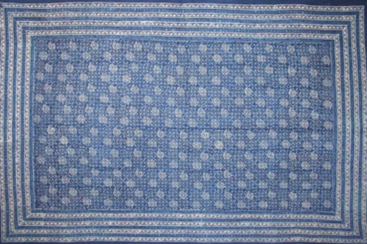 Tapestry Twin Size Indigo Dabu Pinwheel
