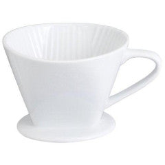 Pour Over Coffee Filter Cone - Porcelain White  #2