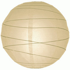 Paper Lantern Irregular Ribbed 16" Color Beige