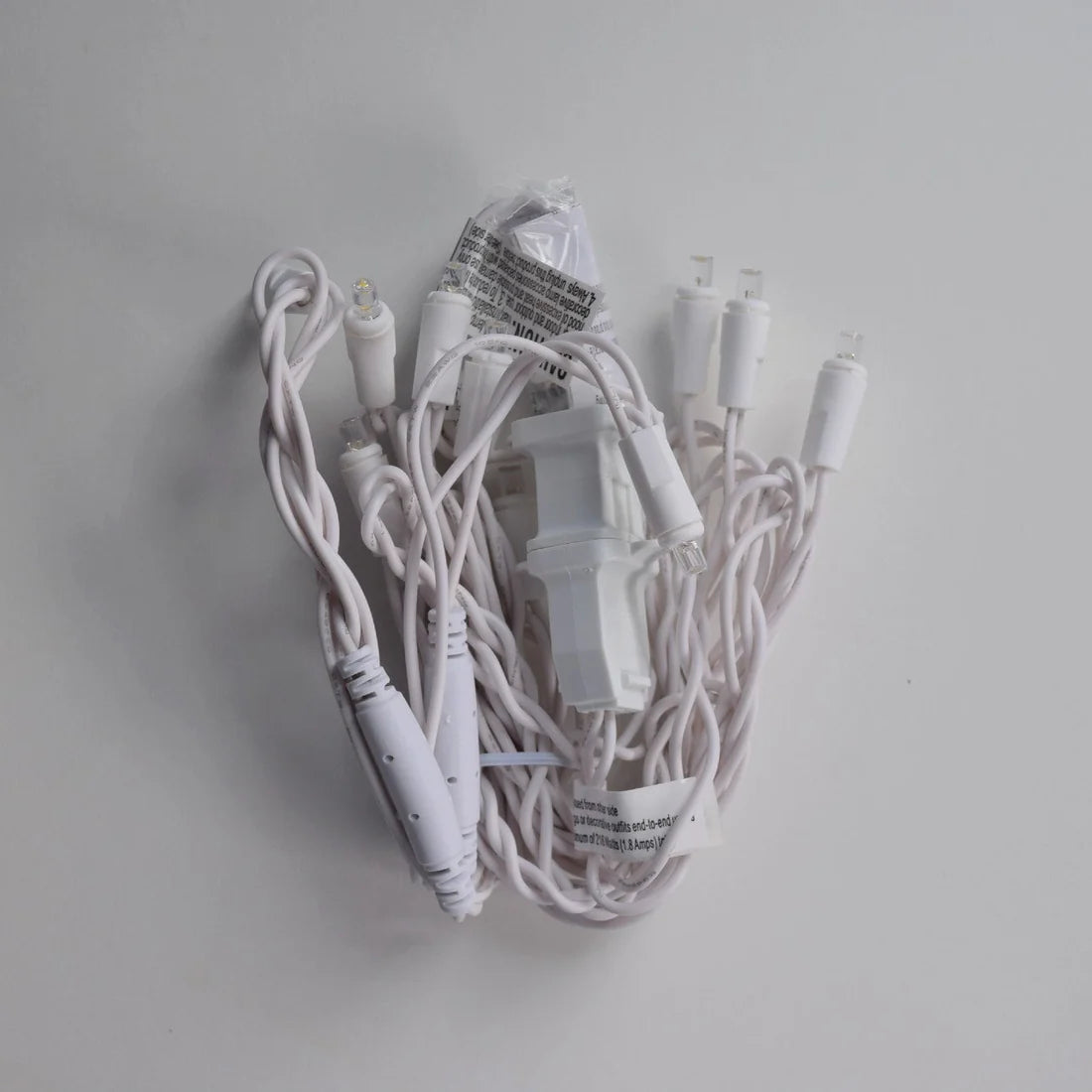 String Lights Cord 10 Mini LED Bulbs White Wire