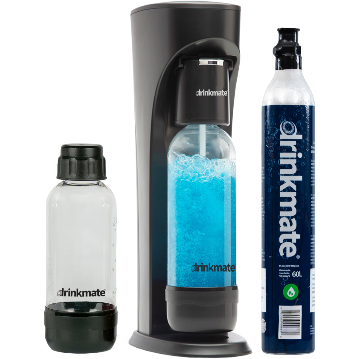 Omnifizz Black Bundled With 1l Bottle And One 60l Co2 Cylinder