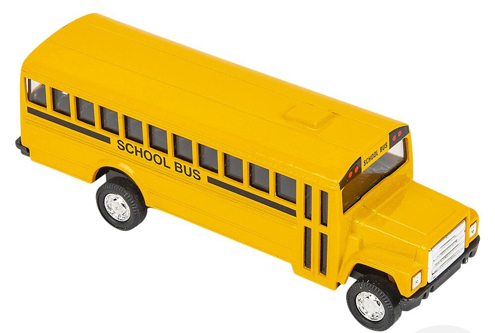 Diecast Pull Back School Bus 5" (Sold Individually)